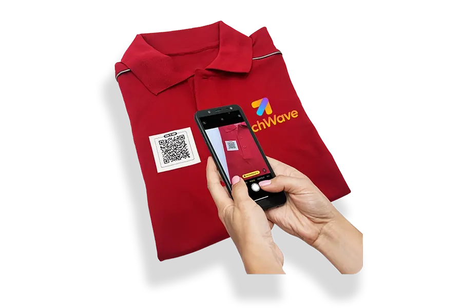 Sharing a branded merchandise shop link with a client on MOQ1
